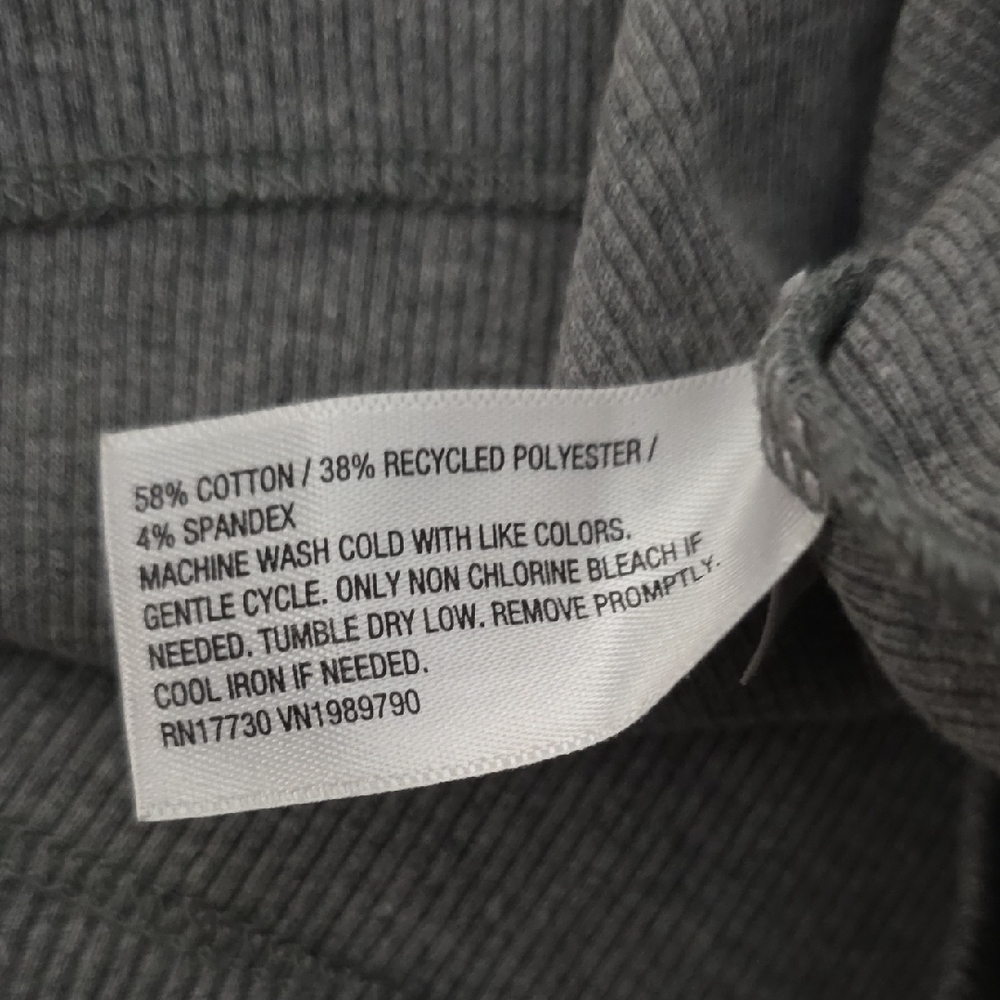 Wild Fable Gray Ribbed Crop Top - Picture 3 of 4